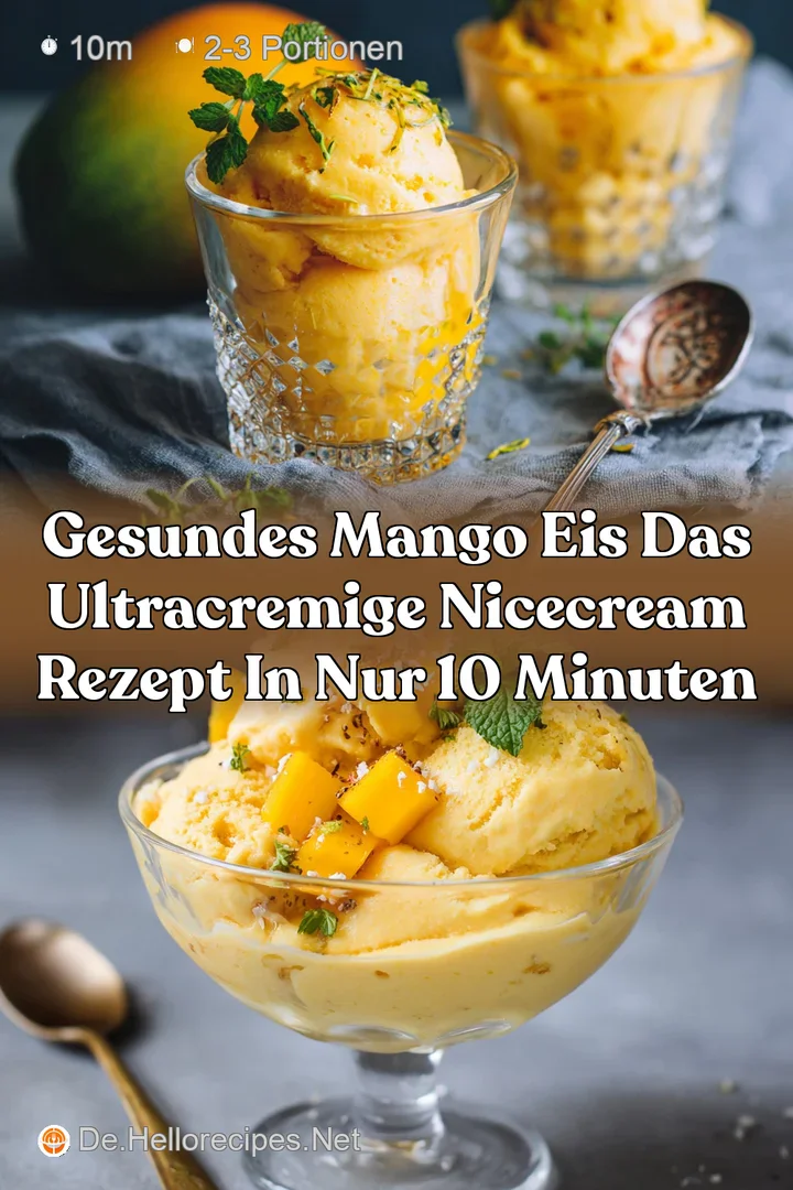 Gesundes Mango Eis Das ultracremige NiceCream Rezept in nur 10 Minuten