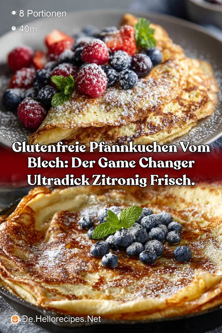 Glutenfreie Pfannkuchen vom Blech: Der Game Changer Ultradick zitronig frisch.