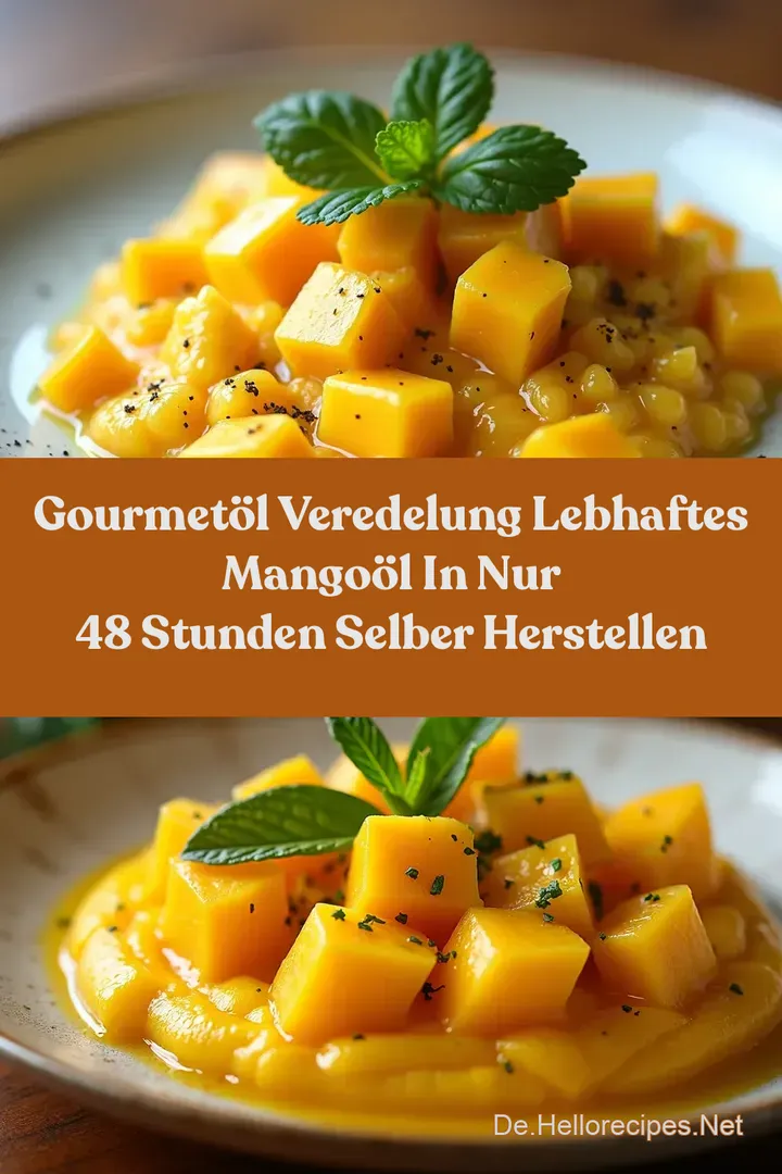 Gourmet&Ouml;l Veredelung Lebhaftes Mango&Ouml;l in nur 48 Stunden selber herstellen