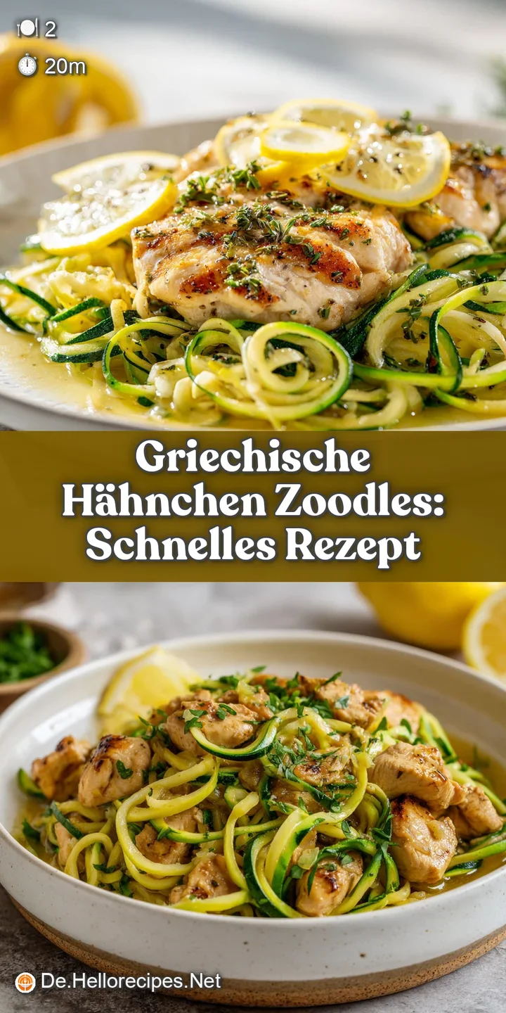 Close-up of tender chicken and vibrant green zucchini noodles glistening with flavorful sauce, promising a delicious and l...
