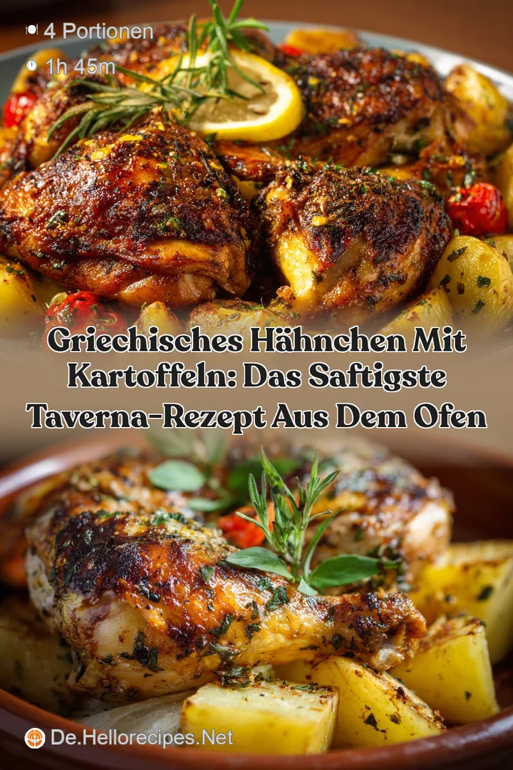 Griechisches H&auml;hnchen mit Kartoffeln: Das saftigste Taverna-Rezept aus dem Ofen
