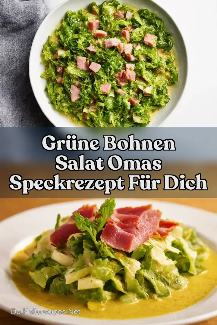 Gr&uuml;ne Bohnen Salat Omas SpeckRezept f&uuml;r Dich