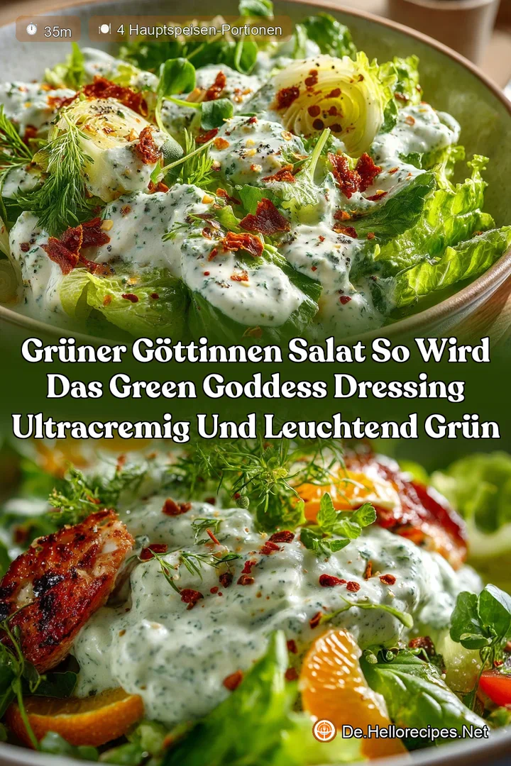 Grüner Göttinnen Salat So wird das Green Goddess Dressing ultracremig und leuchtend grün
