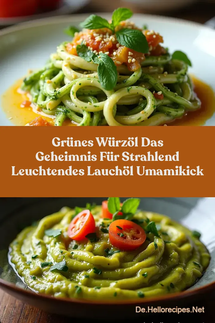 Grünes Würzöl Das Geheimnis für strahlend leuchtendes Lauchöl UmamiKick