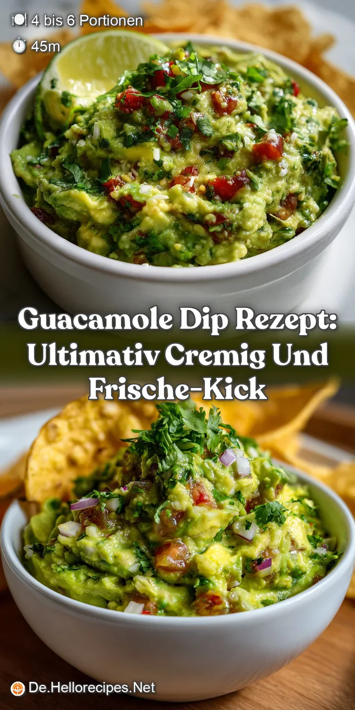 Guacamole Dip Rezept: Ultimativ Cremig und Frische-Kick