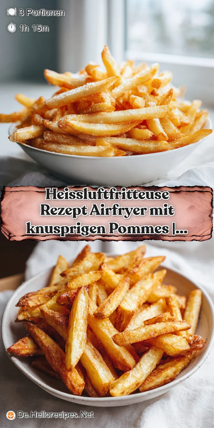 Close-up of crispy, golden-brown air-fried fries. Texture shows slight blistering. Inviting, warm tones and slight steam v...