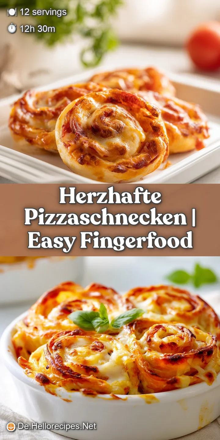 Nahaufnahme einer knusprigen Teigspirale mit zart geschmolzenem K&auml;se und einer gl&auml;nzenden, roten Tomatenf&uuml;llung.