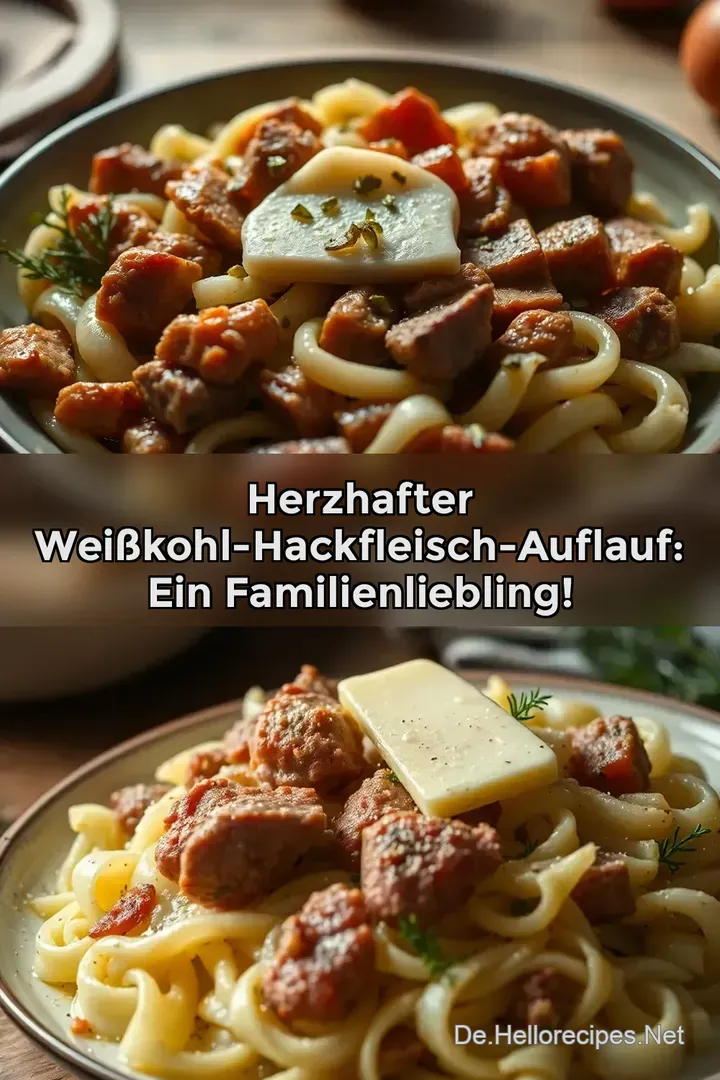 Herzhafter Weißkohl-Hackfleisch-Auflauf: Ein Familienliebling!