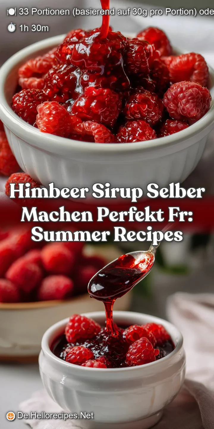 Himbeer Sirup Selber Machen Perfekt Fr: Summer Recipes