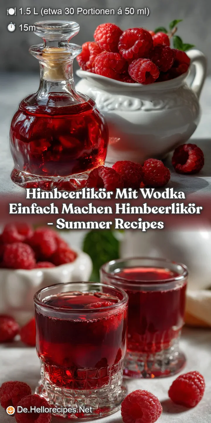 Himbeerlik&ouml;r mit Wodka einfach machen Himbeerlik&ouml;r - Summer Recipes