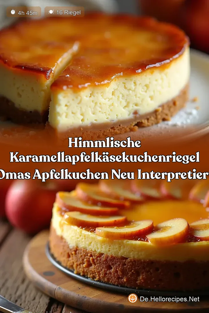 Himmlische KaramellApfelKäsekuchenRiegel Omas Apfelkuchen neu interpretiert