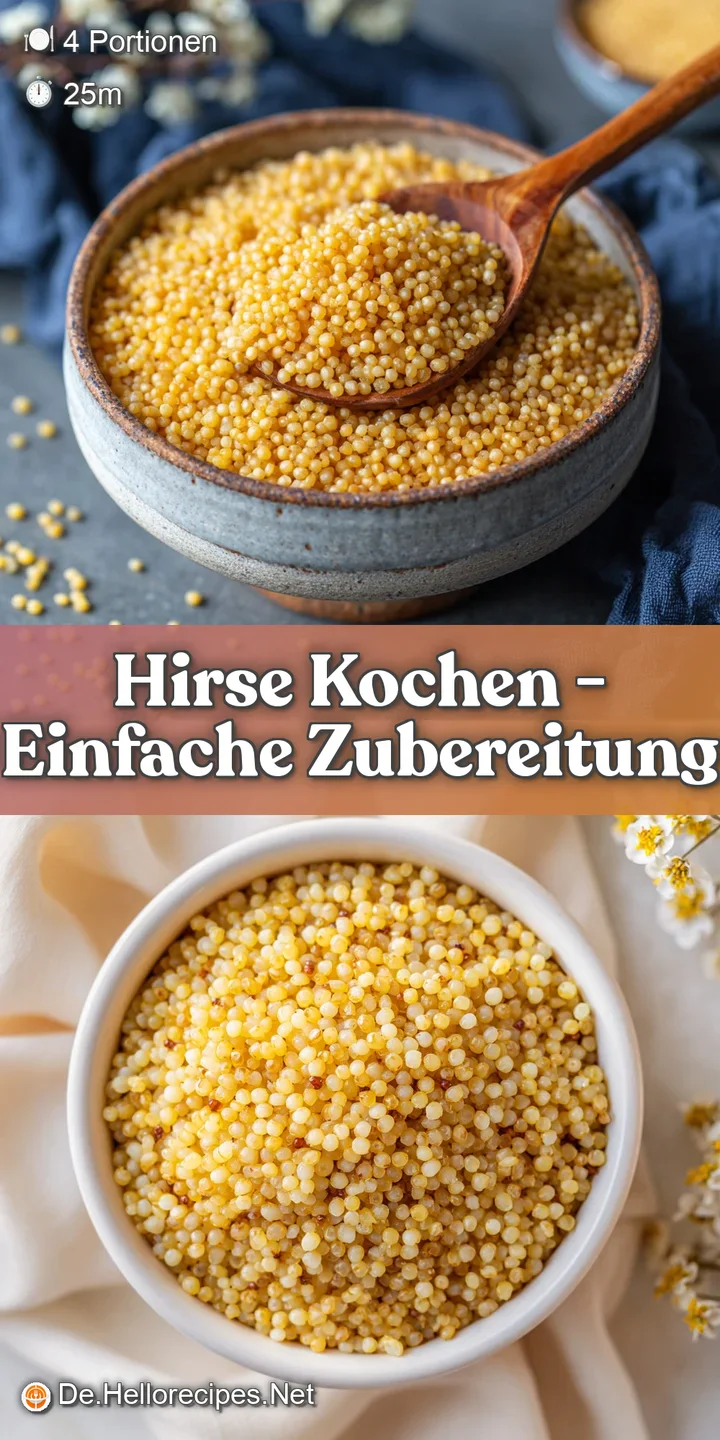 Close-up reveals perfectly cooked millet, each grain separate and plump. Soft, inviting texture promises a light, nourishi...