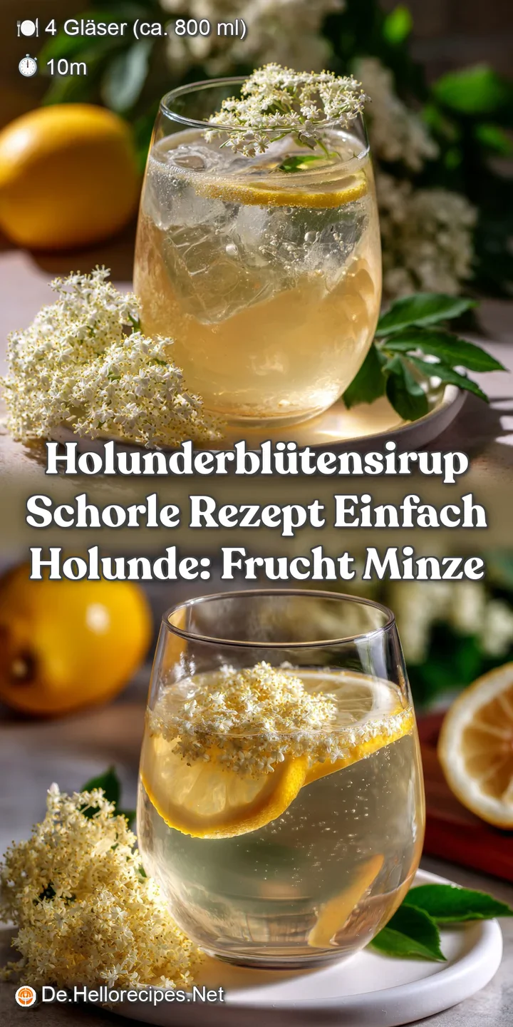 Holunderbl&uuml;tensirup Schorle Rezept Einfach Holunde: Frucht Minze