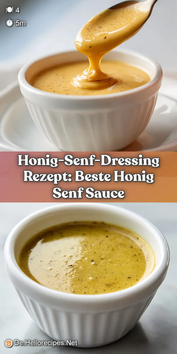 Close-up of a glistening, thick honey mustard dressing. You can almost taste the tangy sweetness of the dressing's creamy ...