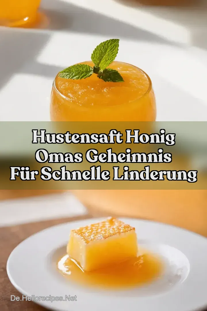 Hustensaft Honig Omas Geheimnis f&uuml;r schnelle Linderung