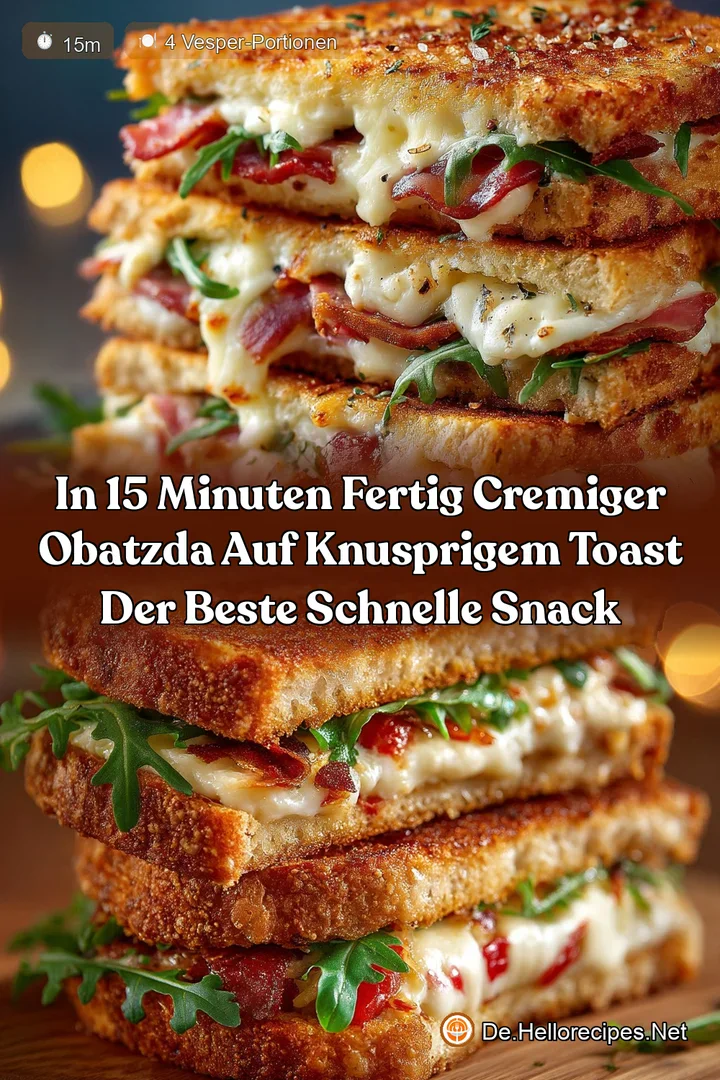 In 15 Minuten fertig Cremiger Obatzda auf knusprigem Toast Der beste Schnelle Snack