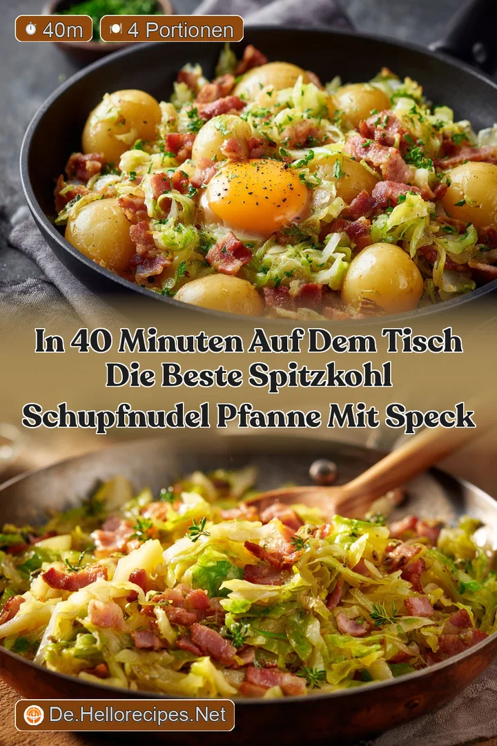 In 40 Minuten auf dem Tisch Die beste Spitzkohl Schupfnudel Pfanne mit Speck