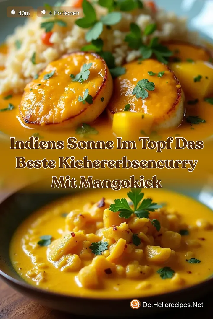 Indiens Sonne im Topf Das beste KichererbsenCurry mit MangoKick