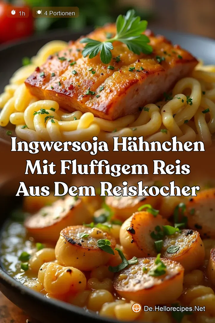 IngwerSoja Hähnchen mit fluffigem Reis aus dem Reiskocher