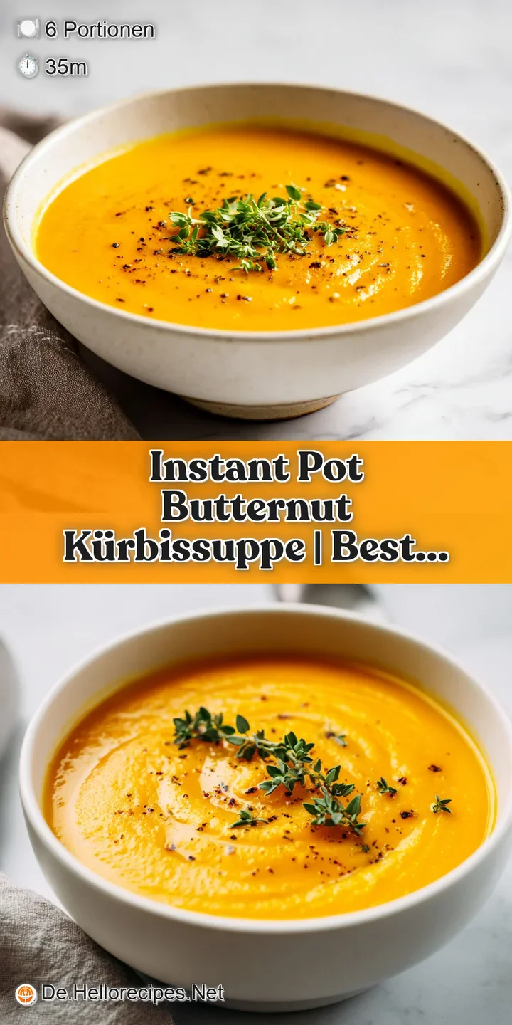 Close-up of velvety smooth butternut squash soup with glistening droplets and a hint of apple, highlighting texture.