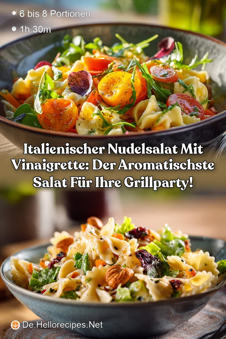 Italienischer Nudelsalat mit Vinaigrette: Der aromatischste Salat f&uuml;r Ihre Grillparty!