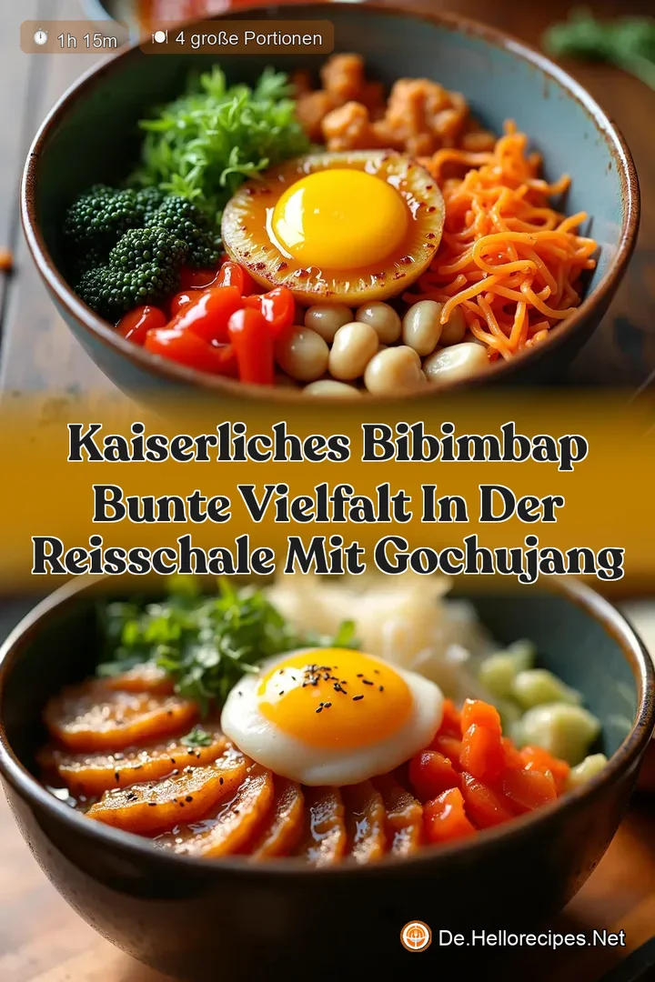 Kaiserliches Bibimbap Bunte Vielfalt in der Reisschale mit Gochujang