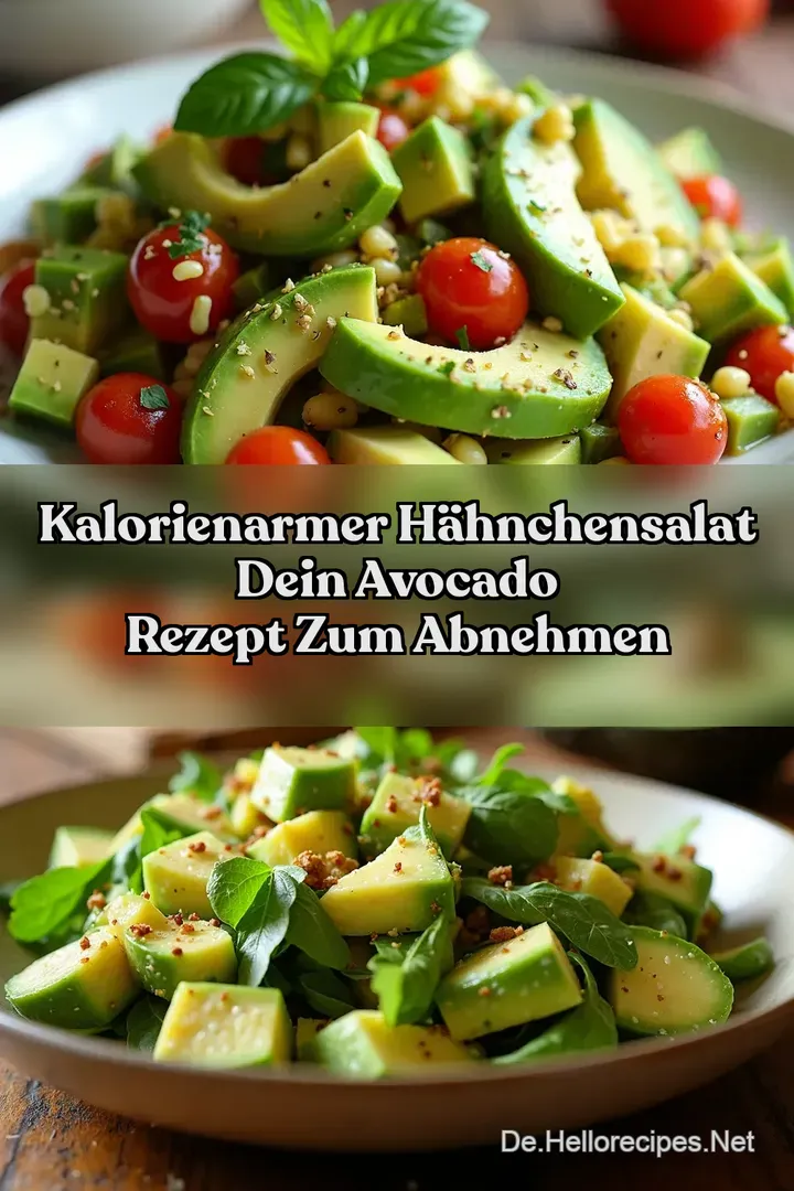 Kalorienarmer H&auml;hnchensalat Dein Avocado Rezept zum Abnehmen