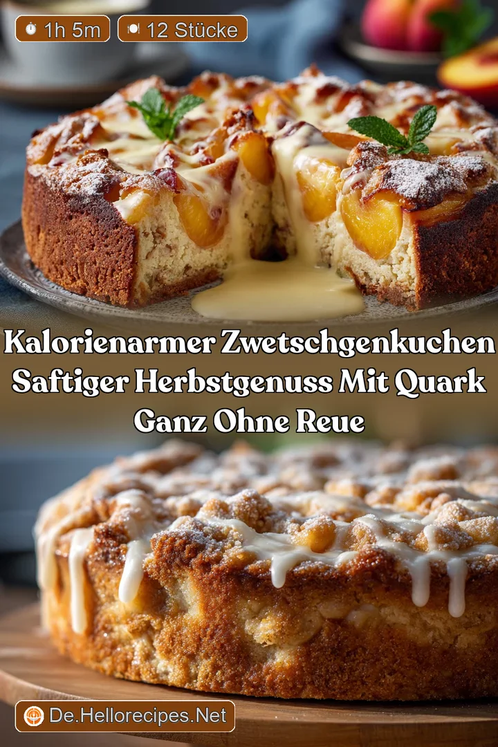 Kalorienarmer Zwetschgenkuchen Saftiger Herbstgenuss mit Quark ganz ohne Reue