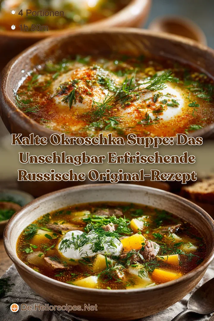 Kalte Okroschka Suppe: Das unschlagbar erfrischende russische Original-Rezept