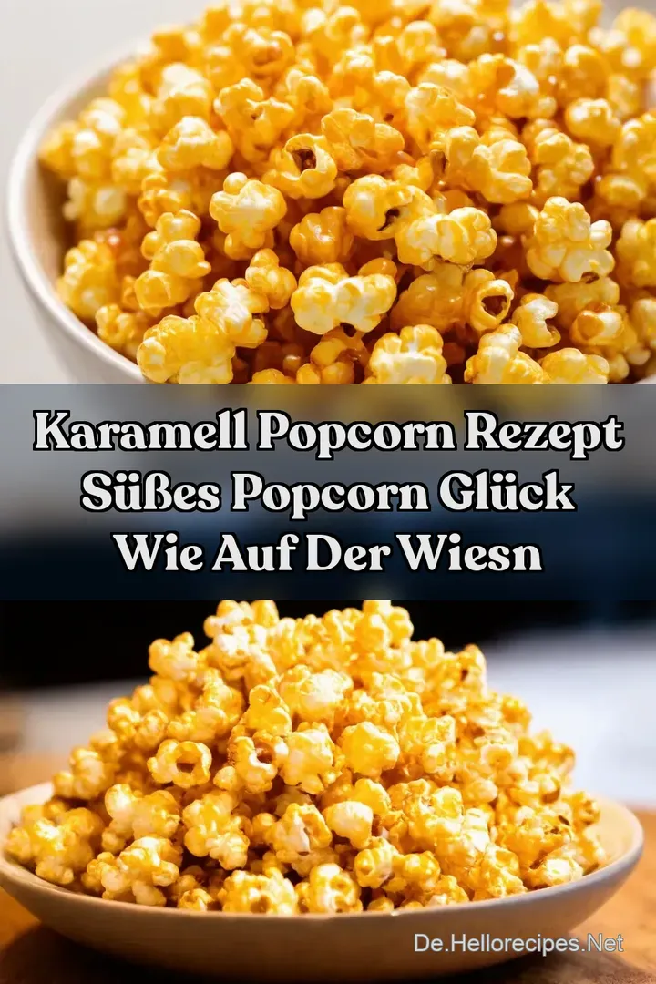 Karamell Popcorn Rezept Süßes Popcorn Glück wie auf der Wiesn