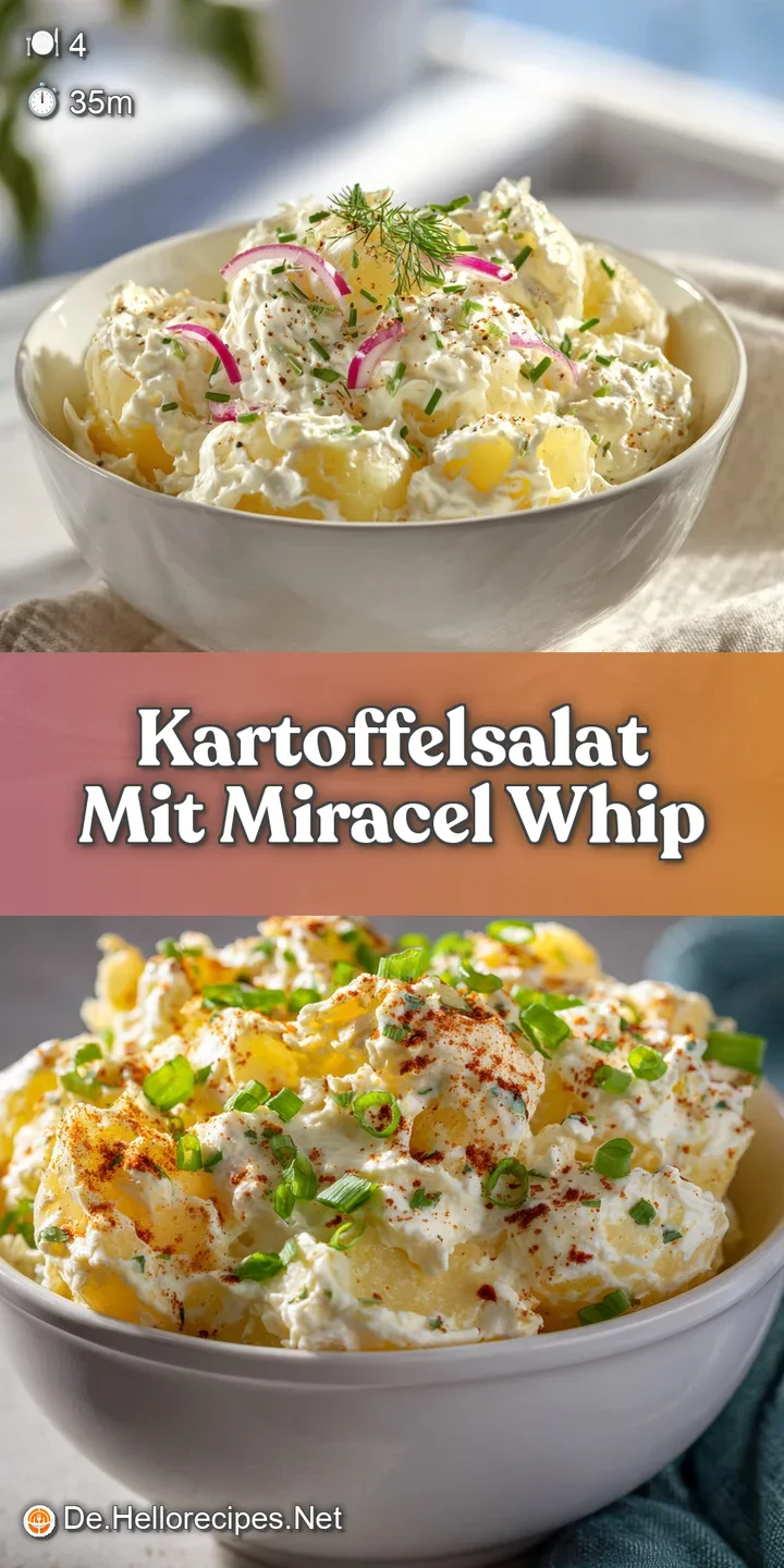 Close-up of rich potato salad. Chunks of potato, pickle and onion are coated in a light, creamy, delicious sauce.