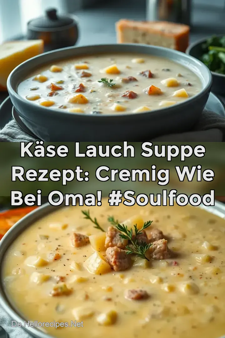 Käse Lauch Suppe Rezept: Cremig wie bei Oma! #Soulfood