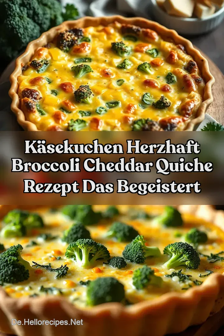 K&auml;sekuchen Herzhaft Broccoli Cheddar Quiche Rezept Das Begeistert