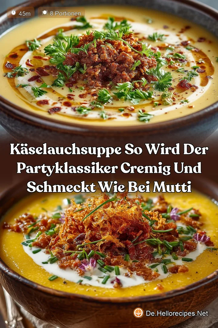 KäseLauchSuppe So wird der PartyKlassiker cremig und schmeckt wie bei Mutti