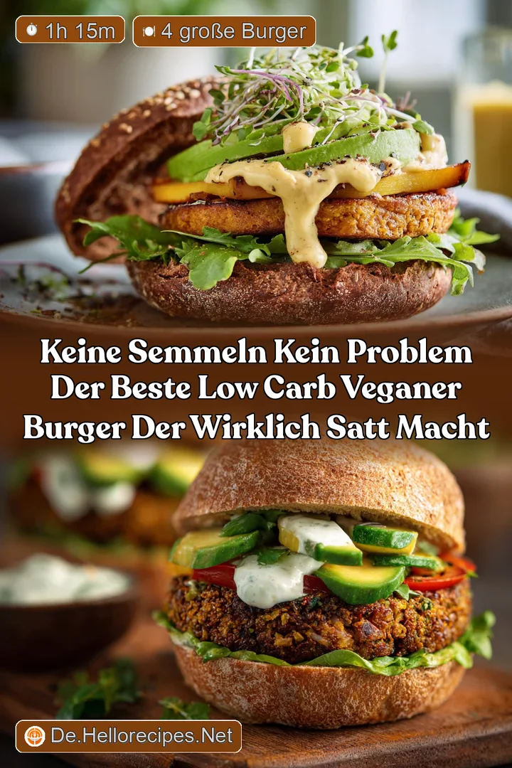 Keine Semmeln kein Problem Der beste Low Carb Veganer Burger der wirklich satt macht