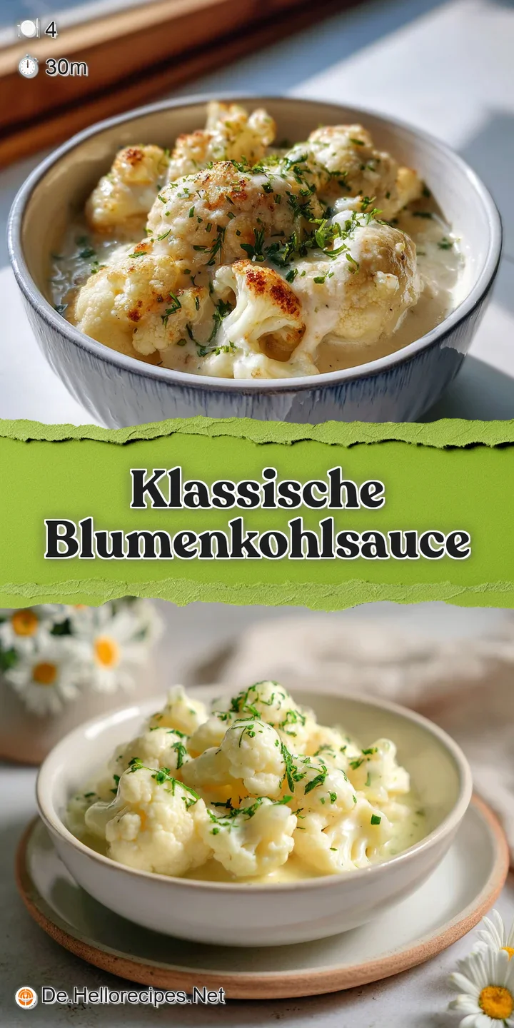 Close-up of velvety cauliflower sauce. Glistening surface, flecks of herbs, and a hint of golden-brown from roasted caulif...