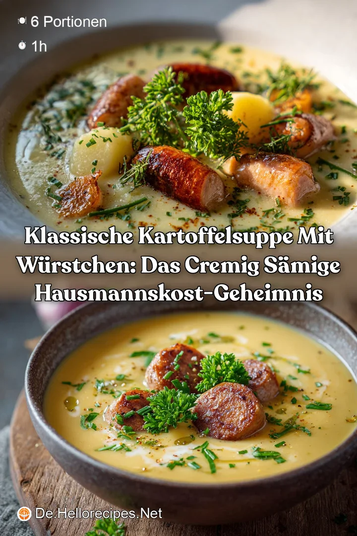 Klassische Kartoffelsuppe mit W&uuml;rstchen: Das cremig s&auml;mige Hausmannskost-Geheimnis