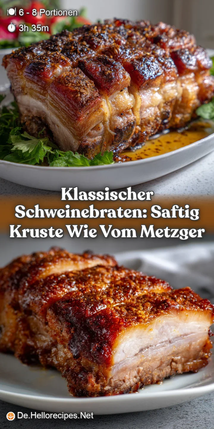 Klassischer Schweinebraten: Saftig Kruste wie vom Metzger