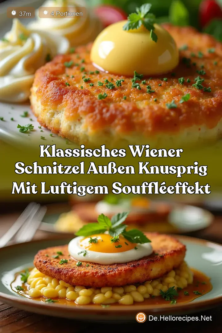 Klassisches Wiener Schnitzel Außen knusprig mit luftigem SouffléEffekt