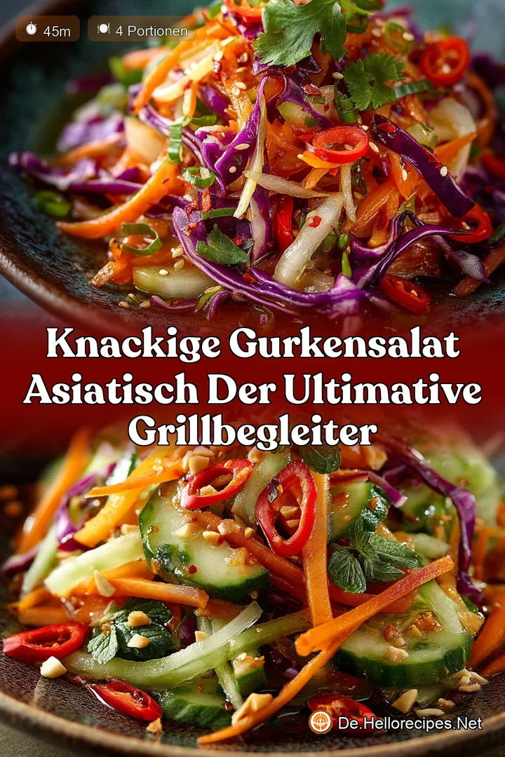 Knackige Gurkensalat Asiatisch Der ultimative GrillBegleiter