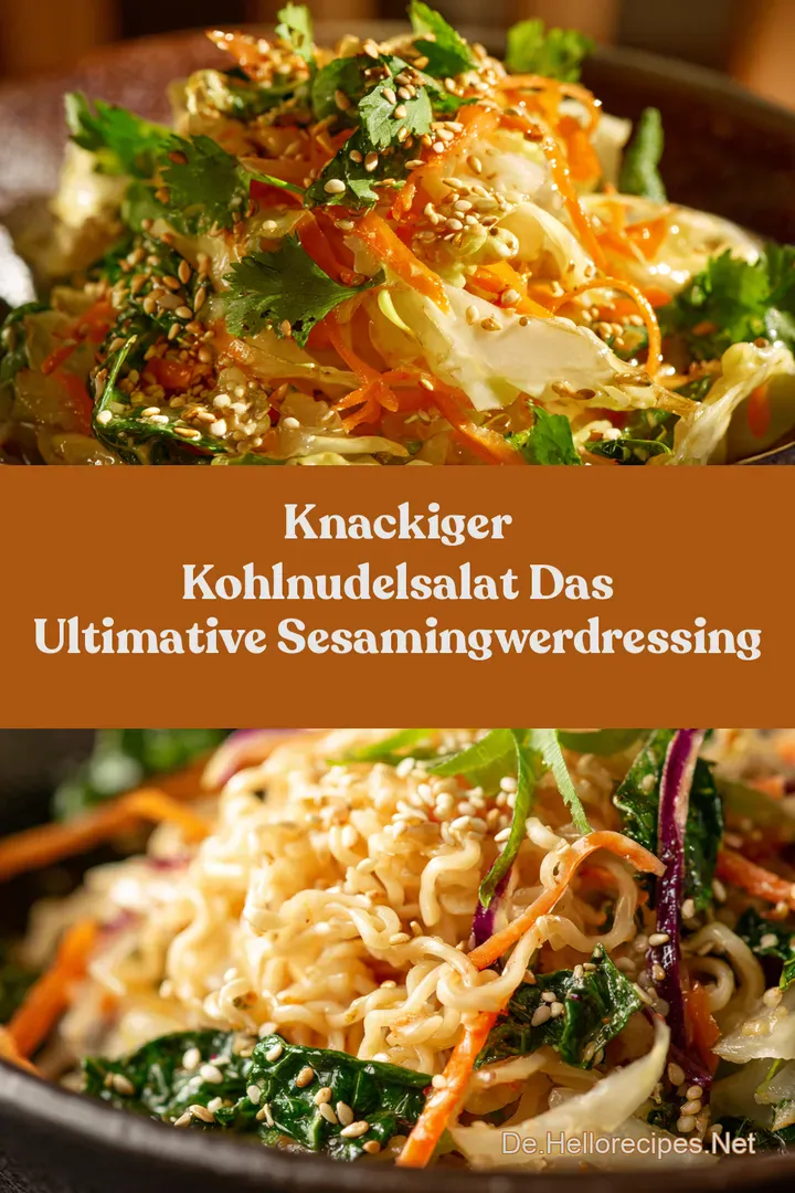 Knackiger KohlNudelSalat Das Ultimative SesamIngwerDressing