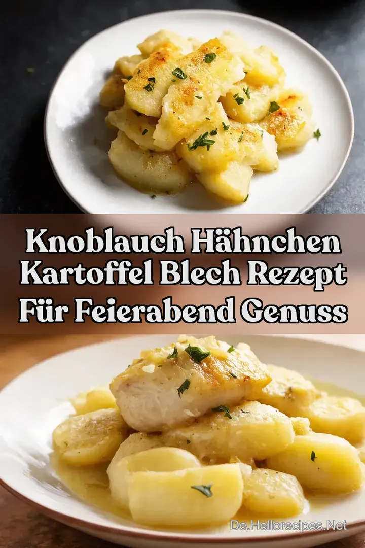 Knoblauch H&auml;hnchen Kartoffel Blech Rezept f&uuml;r Feierabend Genuss