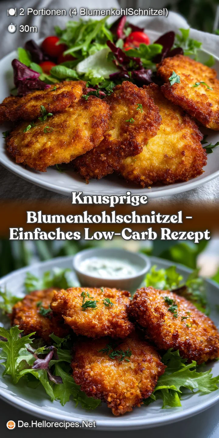 Knusprige BlumenkohlSchnitzel - Einfaches Low-Carb Rezept