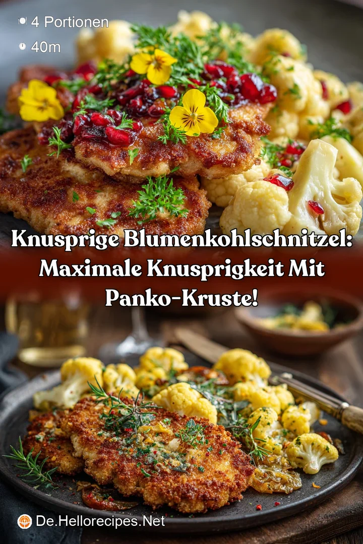 Knusprige BlumenkohlSchnitzel: Maximale Knusprigkeit mit Panko-Kruste!