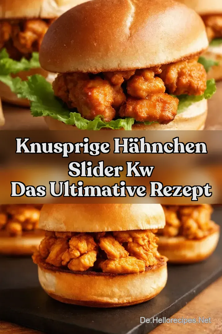 Knusprige H&auml;hnchen Slider kw Das ultimative Rezept