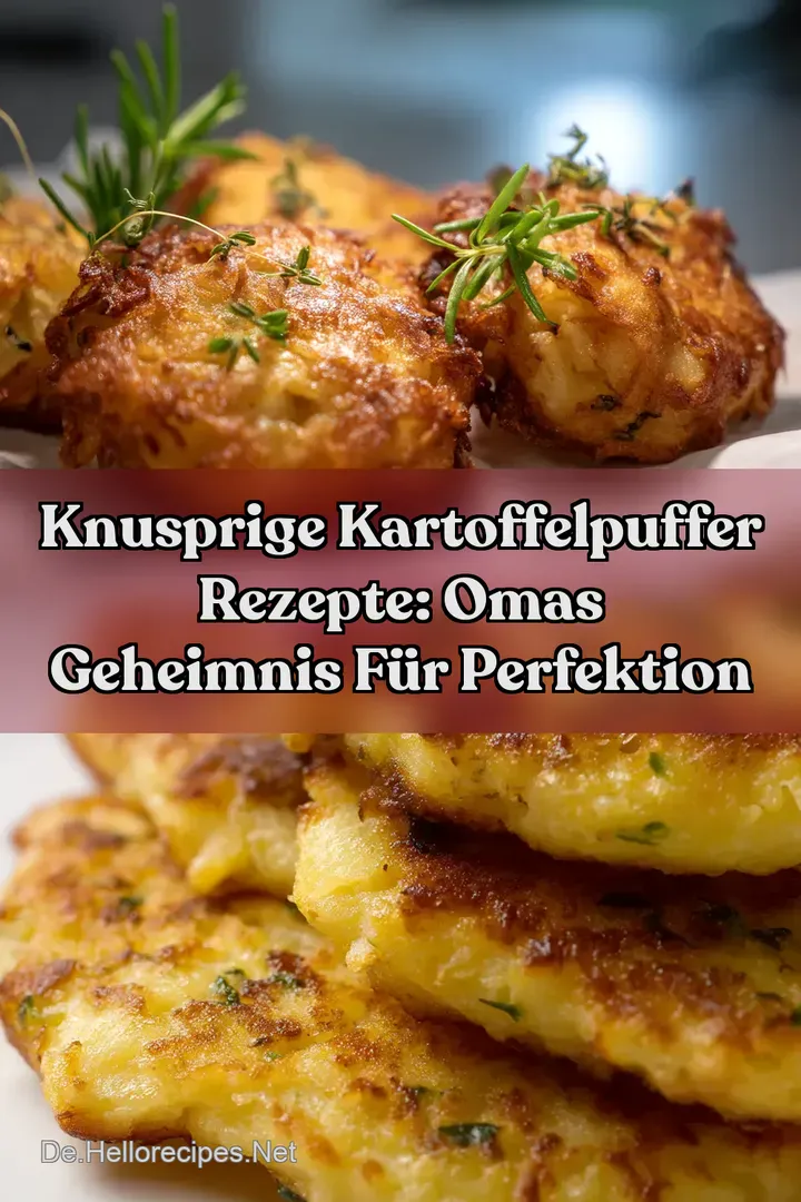 Knusprige Kartoffelpuffer Rezepte: Omas Geheimnis für Perfektion