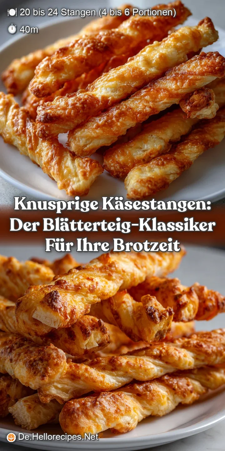 Knusprige K&auml;sestangen: Der Bl&auml;tterteig-Klassiker f&uuml;r Ihre Brotzeit