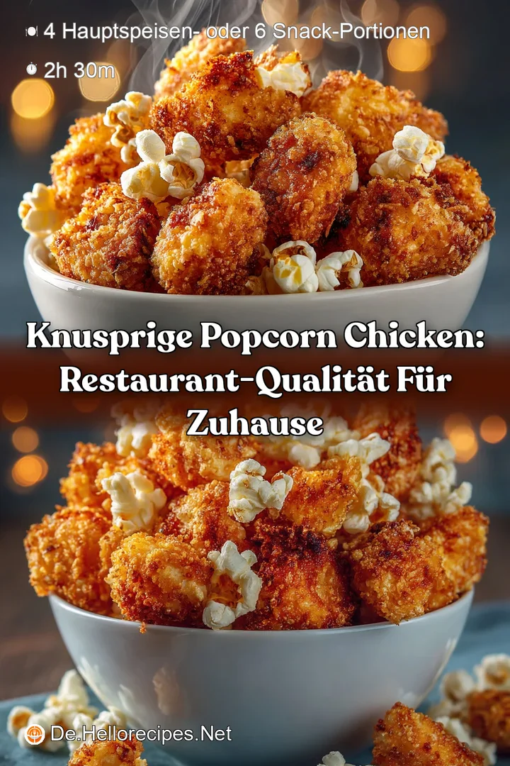 Knusprige Popcorn Chicken: Restaurant-Qualit&auml;t f&uuml;r Zuhause