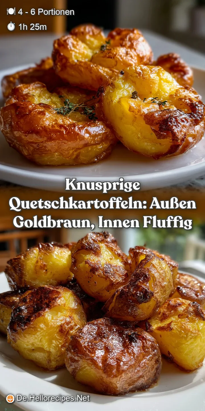 Knusprige Quetschkartoffeln: Au&szlig;en goldbraun Innen fluffig