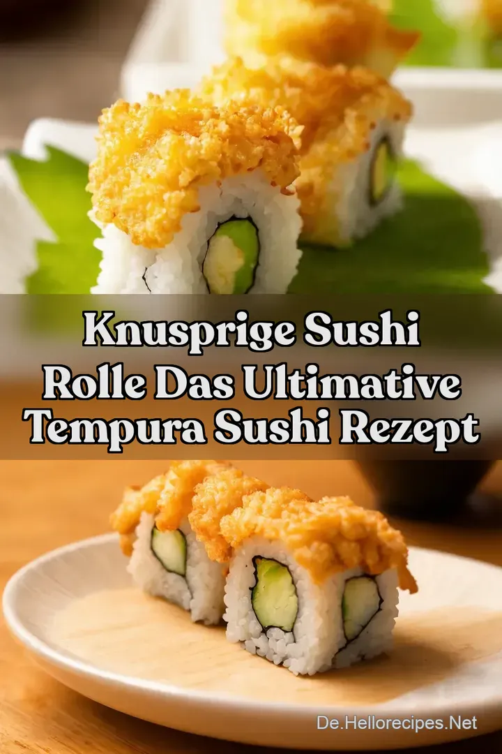 Knusprige Sushi Rolle Das ultimative Tempura Sushi Rezept